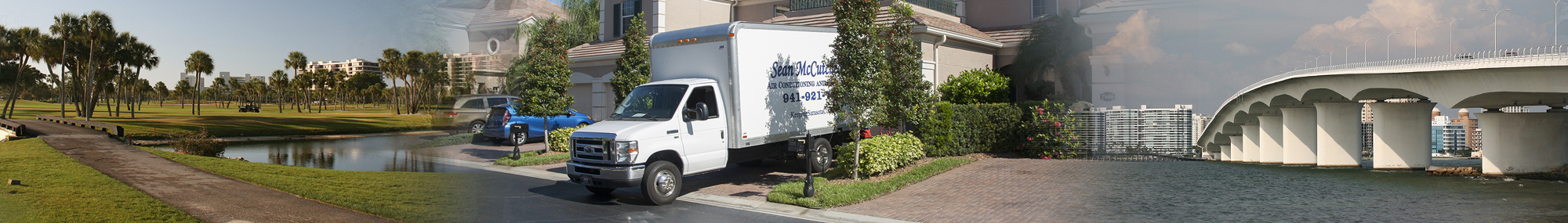 Sarasota air conditioning truck at residence - Sean McCutcheon's Air Conditioning and Heating, Inc. (SMAC)